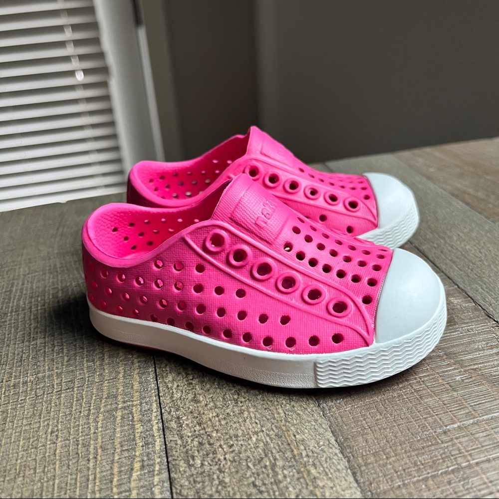 Baby/Toddler Native Shoes - Jefferson Child, Hollywood Pink/Shell White, C 4